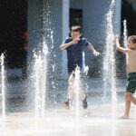 07.07.2021. Kielce. Fontanny miejskie. Fontanna na placu Konstytucji 3 Maja / Wiktor Taszłow / Radio Kielce