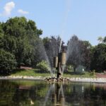 07.07.2021. Kielce. Fontanny miejskie. Fontanna przy ulicy Bohaterów Warszawy / Wiktor Taszłow / Radio Kielce