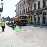 09.07.2021. Kielce. Budowa Teatru im. Stefana Żeromskiego. Wywóz gruzu / Wiktor Taszłow / Radio Kielce