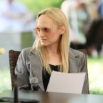 08.07.2021. Busko-Zdrój. Kawiarenka Festiwalowa. Na zdjęciu: Anna Bilska - Echo Dnia / Wiktor Taszłow / Radio Kielce