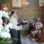 08.07.2021. Szaniec. Koncert "Muzyczne kontrasty" w kościele Kościół pw. Wniebowzięcia NMP. Na zdjęciu (od lewej): Jarosław Kitala – baryton, Joanna Jaworowska – mezzosopran / Wiktor Taszłow / Radio Kielce