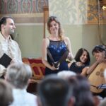 08.07.2021. Szaniec. Koncert "Muzyczne kontrasty" w kościele Kościół pw. Wniebowzięcia NMP. Na zdjęciu (od lewej): Jarosław Kitala – baryton, Joanna Jaworowska – mezzosopran, Hanna Balcerzak - klawesyn historyczny, Anna Wiktoria Swoboda - teorba / Wiktor Taszłow / Radio Kielce