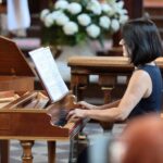 08.07.2021. Szaniec. Koncert "Muzyczne kontrasty" w kościele Kościół pw. Wniebowzięcia NMP. Na zdjęciu: Hanna Balcerzak - klawesyn historyczny / Wiktor Taszłow / Radio Kielce