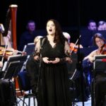 11.07.2021. Busko-Zdrój. Festiwal im. Krystyny Jamroz. Gala finałowa. Na zdjęciu: Justyna Kopeć – sopran / Wiktor Taszłow / Radio Kielce