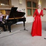 18.07.2021 Kielce. Pałac Biskupów Krakowskich. Koncert "Chopinowskie Inspiracje". Magdalena Idzik i Artur Jaroń / Jarosław Kubalski / Radio Kielce