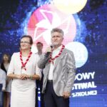 17.07.2021. Kielce. 48. Harcerski Festiwal Kultury Młodzieży Szkolnej. Poseł Agata Wojtyszek i senator Krzysztof Słoń / Jarosław Kubalski / Radio Kielce
