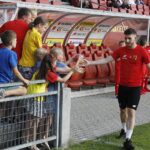 18.07.2021. Kielce. Prezentacja zawodników Korony Kielce w nowych strojach. Na zdjęciu Jakub Łukowski  / Jarosław Kubalski / Radio Kielce