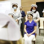 20.07.2021 Kielce. Collegium Medicum UJK. Czepkowanie nowych pielęgniarek i położnych / Jarosław Kubalski / Radio Kielce