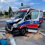 28.07.2021. Kielce. Zderzenie karetki na ulicy Grunwaldzkiej / Wiktor Taszłow / Radio Kielce