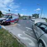 28.07.2021. Kielce. Zderzenie karetki na ulicy Grunwaldzkiej / Wiktor Taszłow / Radio Kielce