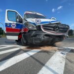 28.07.2021. Kielce. Zderzenie karetki na ulicy Grunwaldzkiej / Wiktor Taszłow / Radio Kielce