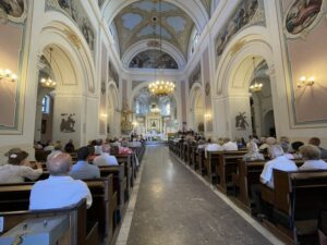 25.07.2021. Ostrowiec Św. Msza w intencji kierowców i pasażerów PKS-u w Ostrowcu Świętokrzyskim w 75 rocznicę istnienia / Emilia Sitarska / Radio Kielce