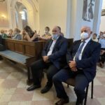 25.07.2021. Ostrowiec Św. Msza w intencji kierowców i pasażerów PKS-u w Ostrowcu Świętokrzyskim w 75 rocznicę istnienia. Na zdjęciu (od prawej): Andrzej Grządziel - wójt Lipnika / Emilia Sitarska / Radio Kielce