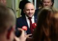 Kielce. 16.01.2020. Wizyta ministra sprawiedliwości Zbigniewa Ziobro w Wojewódzkim Szpitalu Zespolonym w Kielcach. Na zdjęciu: Mariusz Gosek - członek zarządu województwa świętokrzyskiego / Wiktor Taszłow / Radio Kielce