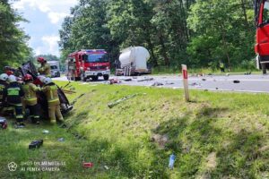 02.07.2021. Rybitwy. Śmiertelny wypadek / PSP Staszów