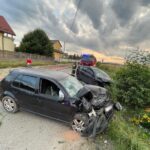 24.07.2021. Wilków. Zderzenie dwóch aut osobowych / Wiktor Taszłow / Radio Kielce