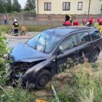 24.07.2021. Wilków. Zderzenie dwóch aut osobowych / Wiktor Taszłow / Radio Kielce