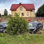 24.07.2021. Wilków. Zderzenie dwóch aut osobowych / Wiktor Taszłow / Radio Kielce