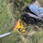 24.07.2021. Wilków. Zderzenie dwóch aut osobowych / Wiktor Taszłow / Radio Kielce