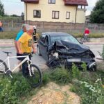 24.07.2021. Wilków. Zderzenie dwóch aut osobowych / Wiktor Taszłow / Radio Kielce