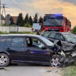 24.07.2021. Wilków. Zderzenie dwóch aut osobowych / Wiktor Taszłow / Radio Kielce