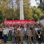 24.07.2021. Pomnik bohaterów Republiki Pińczowskiej. Obchody 77. rocznicy utworzenia Republiki Pińczowskiej / Marta Gajda / Radio Kielce