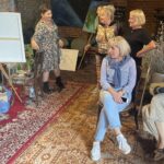 18.08.2021 Andruszkowice w gminie Samborzec. Plener malarski / Grażyna Szlęzak-Wójcik / Radio Kielce