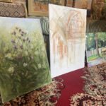 18.08.2021 Andruszkowice w gminie Samborzec. Plener malarski / Grażyna Szlęzak-Wójcik / Radio Kielce