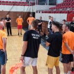 09.08.2021. Ostrowiec Św. Pierwszy trening piłkarzy ręcznych KSZO przed nowym sezonem / Maciej Makuła / Radio Kielce