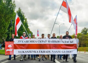 Marsz w Białymstoku w rocznicę sfałszowanych wyborów na Białorusi / Sylwia Krassowska / Radio Białystok