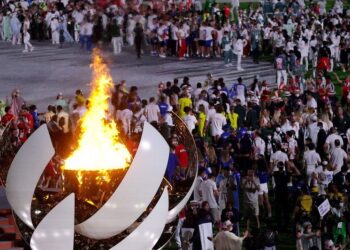 08.08.2021. Tokio, Japonia. Igrzyska Olimpijskie. Ceremonia zakończenia / PAP/Leszek Szymański