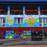 03.08.2021. Pacanów. Mural powstały w ramach Projektu „A teraz folklor! Otwieramy okno na świętokrzyską kulturę” / Centrum Bajki w Pacanowie