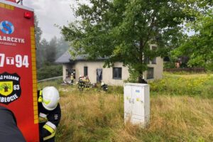 16.08.2021 Bartków w gminie Zagnańsk. Pożar budynku mieszkalnego / OSP Zabłocie