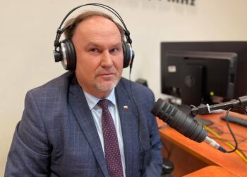 27.08.2021. Końskie. Rozmowa Dnia. Na zdjęciu: Marek Kwitek - poseł PiS / Magdalena Galas-Klusek / Radio Kielce