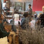 18.08.2021 Andruszkowice w gminie Samborzec. Plener malarski / Grażyna Szlęzak-Wójcik / Radio Kielce