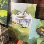 18.08.2021 Andruszkowice w gminie Samborzec. Plener malarski / Grażyna Szlęzak-Wójcik / Radio Kielce