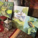 18.08.2021 Andruszkowice w gminie Samborzec. Plener malarski / Grażyna Szlęzak-Wójcik / Radio Kielce