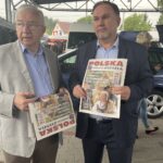 23.08.2021. Staszów. Promocja rozwiązań dla rolnictwa, ujętych w Polskim Ładzie. Na zdjęciu (od lewej): Krzysztof Lipiec - prezes świętokrzyskich struktur PiS i Marek Kwitek - poseł PiS / Grażyna Szlęzak-Wójcik / Radio Kielce