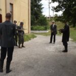 28.08.2021. Czostków w gminie Krasocin. Stacja kolejowa Ludynia. Zdjęcie z planu filmu: Zbigniew Kruszelnicki „Wilk" - rok 2017. / archiwum własne