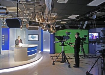 03.03.2016 Kielce. Telewizja Polska oddział Kielce. TVP 3. Studio. / Jarosław Kubalski / Radio Kielce