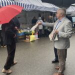 23.08.2021. Staszów. Promocja rozwiązań dla rolnictwa, ujętych w Polskim Ładzie. Na zdjęciu (po prawej): Krzysztof Lipiec - prezes świętokrzyskich struktur PiS / Grażyna Szlęzak-Wójcik / Radio Kielce