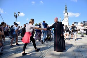 12.08.2021. Częstochowa. 38. Piesza Pielgrzymka Diecezji Sandomierskiej na Jasną Górę