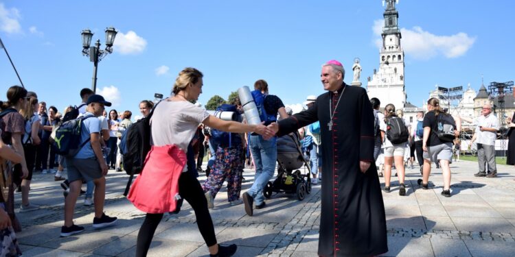 12.08.2021. Częstochowa. 38. Piesza Pielgrzymka Diecezji Sandomierskiej na Jasną Górę