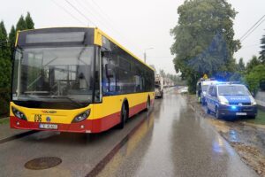 04.08.2021. Kielce. Wypadek na ulicy Batalionów Chłopskich / Piotr Kwaśniewski / Radio Kielce