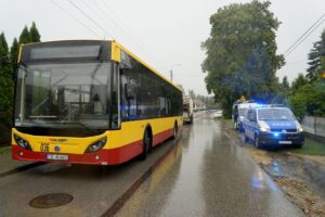 04.08.2021. Kielce. Wypadek na ulicy Batalionów Chłopskich / Piotr Kwaśniewski / Radio Kielce