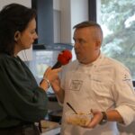 17.08.2021. Kielce. Letnia Kuchnia Radia Kielce. Słodki wtorek. Na zdjęciu: Magdalena Sitek i Michał Markowicz / Anna Kwapisz / Radio Kielce