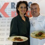 17.08.2021. Kielce. Letnia Kuchnia Radia Kielce. Słodki wtorek. Na zdjęciu: Magdalena Sitek i Michał Markowicz / Anna Kwapisz / Radio Kielce