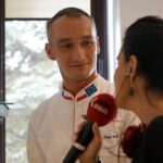 18.08.2021. Kielce. Letnia Kuchnia Radia Kielce. Kosmiczna środa. Na zdjęciu: Mariusz Bezak, Magdalena Sitek / Anna Kwapisz / Radio Kielce