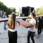 28.08.2021 Kielce. Kościół św. Maksymiliana Marii Kolbego. Symbole Światowych Dni Młodzieży / Jarosław Kubalski / Radio Kielce