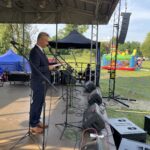 22.08.2021. Rytwiany. Dożynki gminne. Na zdjęciu: Grzegorz Forkasiewicz - wójt gminy Rytwiany. / Grażyna Szlęzak-Wójcik / Radio Kielce